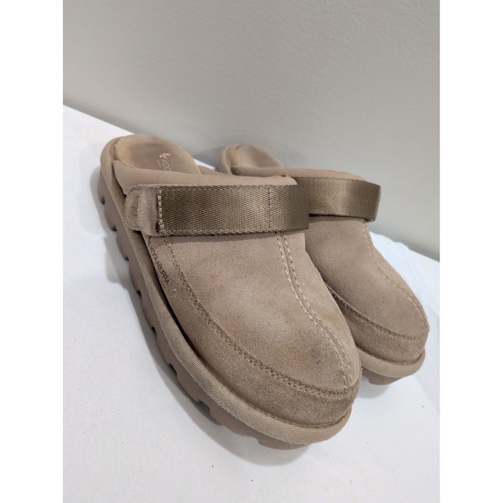Koolaburra By UGG Tizzy Clog Limewash Beige Suede Women Size 7 US 1123405